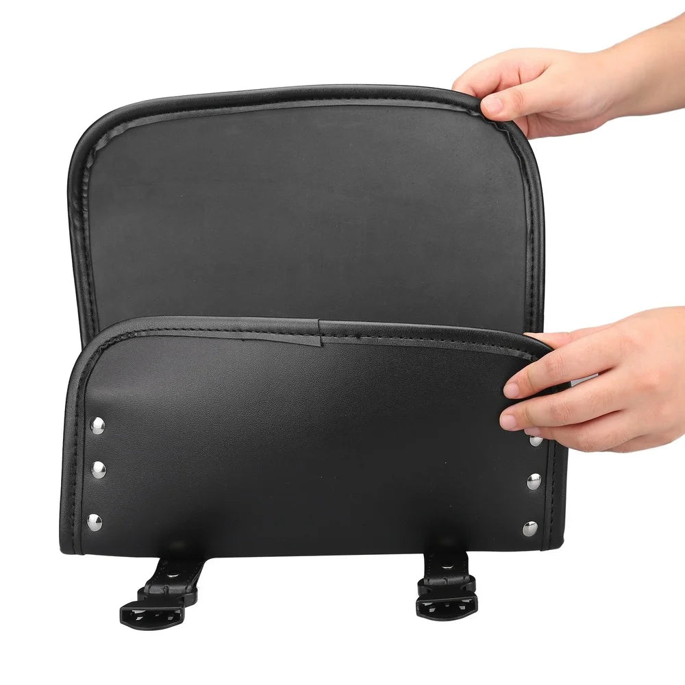 Sacoche De Moto En Cuir Noir - Marque HANDMADE - Neuf - Pour Selle Ou Support