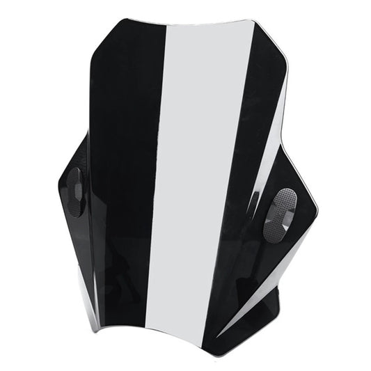 Saute-vent moto bicolore noir et blanc – style racing agressif et bonne protection
