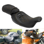 Selle-confort-pour-moto-harley-jaune