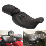 Selle-confort-pour-moto-harley-rouge