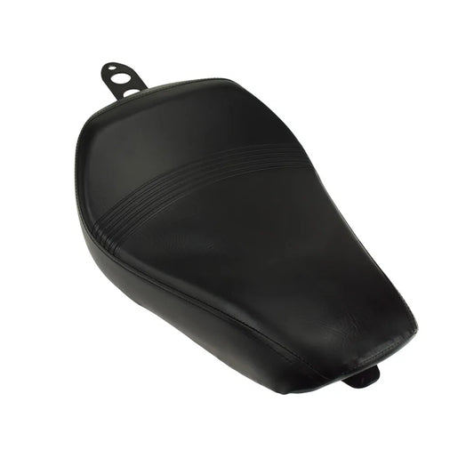 Selle moto solo noire pour Harley Davidson, design épuré avec fixation arrière intégrée