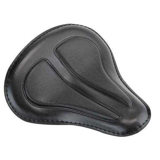 Selle de moto bobber noire en cuir au design vintage et confortable
