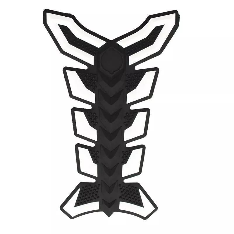 Sticker de protection pour réservoir moto noir et blanc au design anguleux