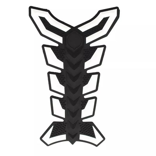 Sticker de protection pour réservoir moto noir et blanc au design anguleux