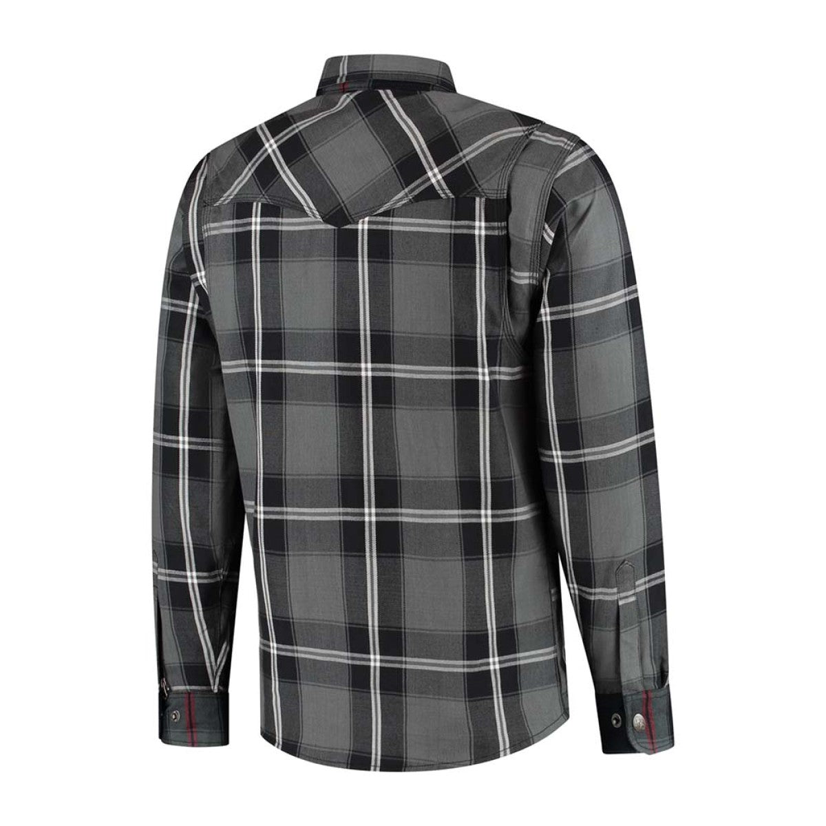 Surchemise moto kevlar homologuée CE homme style urbain carreaux noir gris blanc