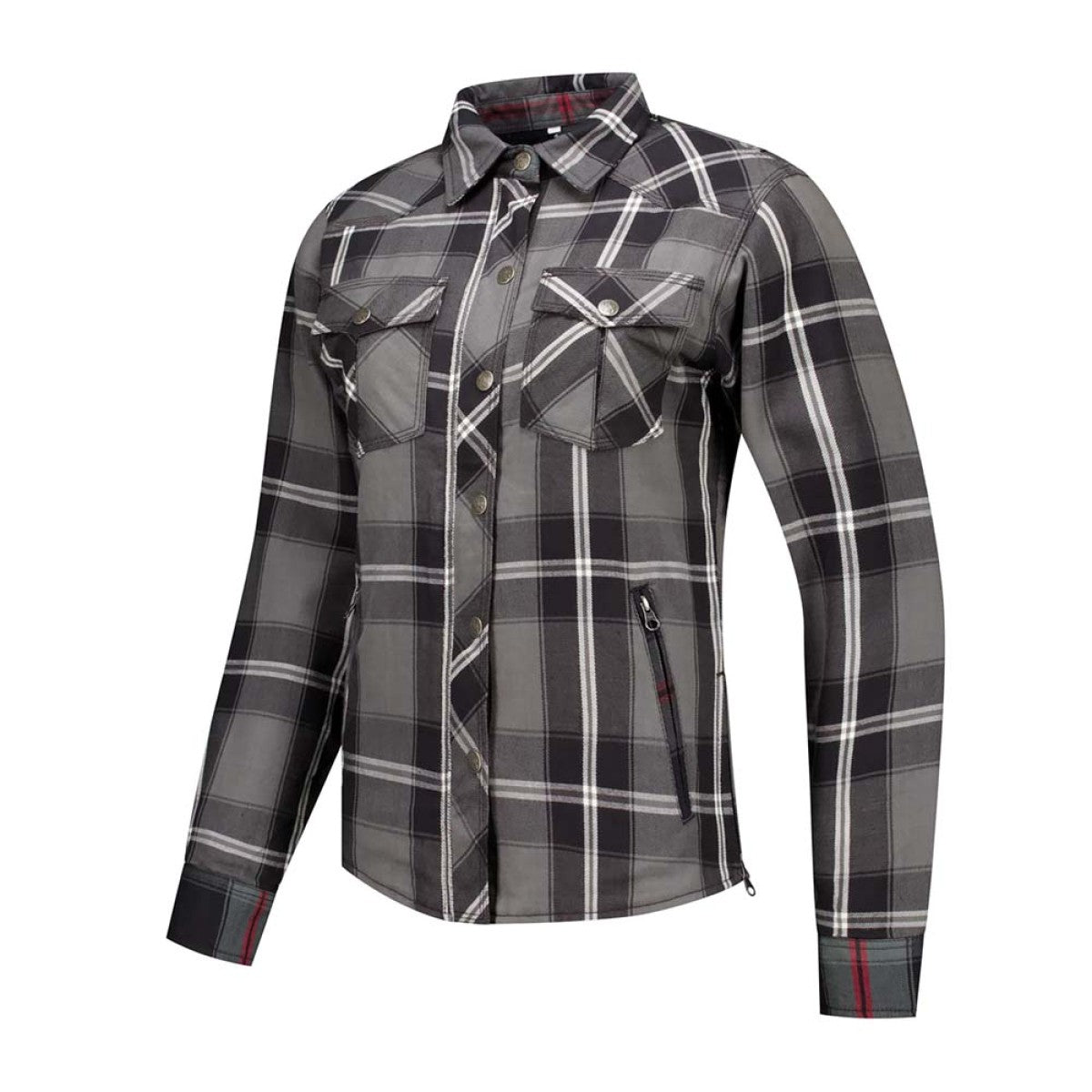 Surchemise moto femme Rusty Stitches Liss V2 en coton avec renforts Kevlar et protections CE