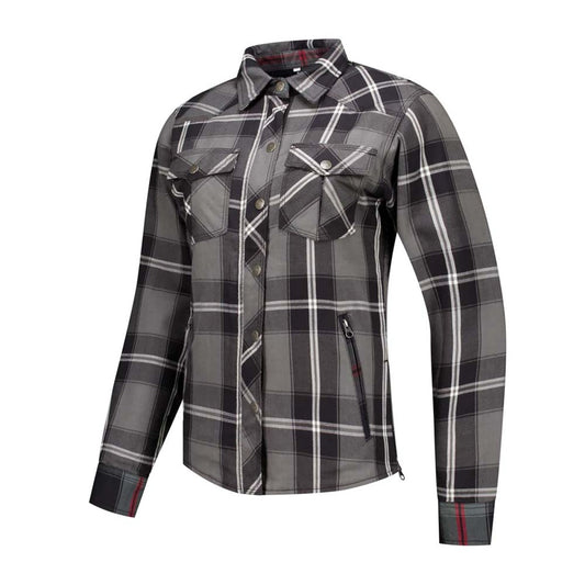 Surchemise moto femme Rusty Stitches Liss V2 en coton avec renforts Kevlar et protections CE