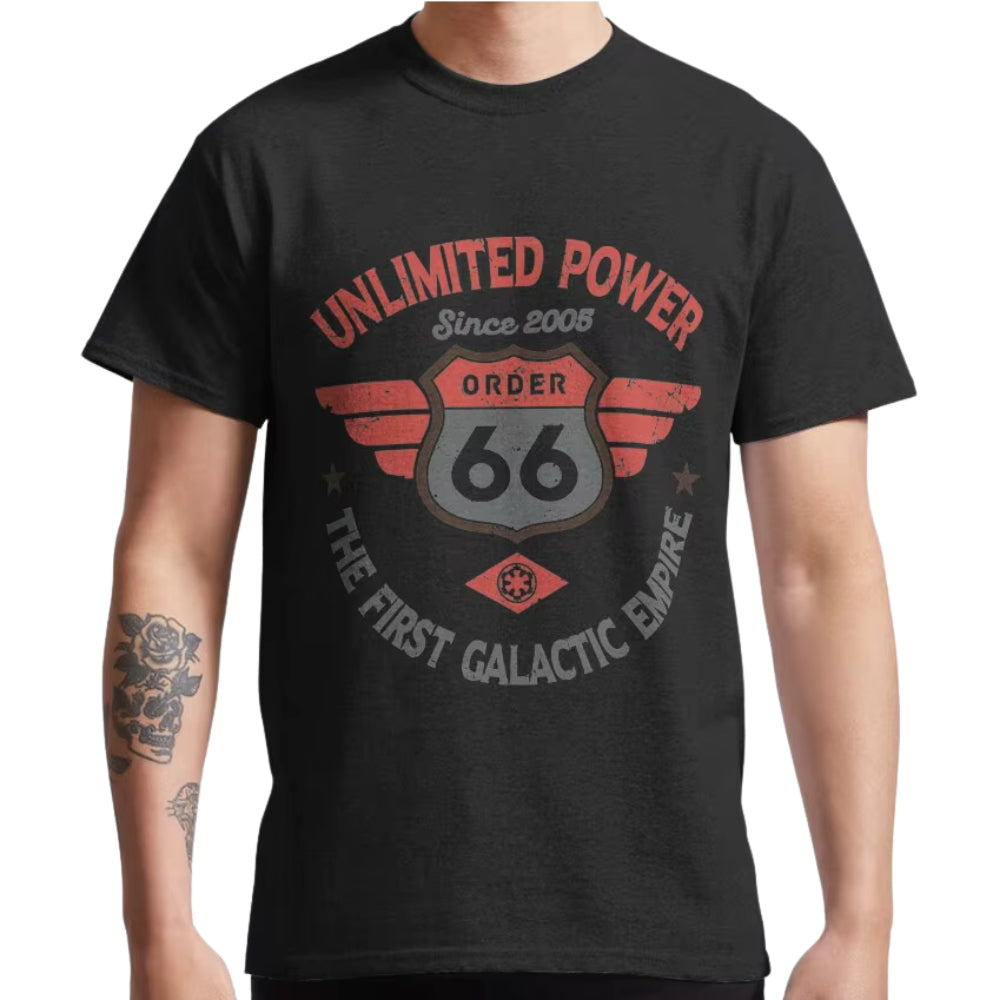 T-shirt-moto-route-66-unlimited-power