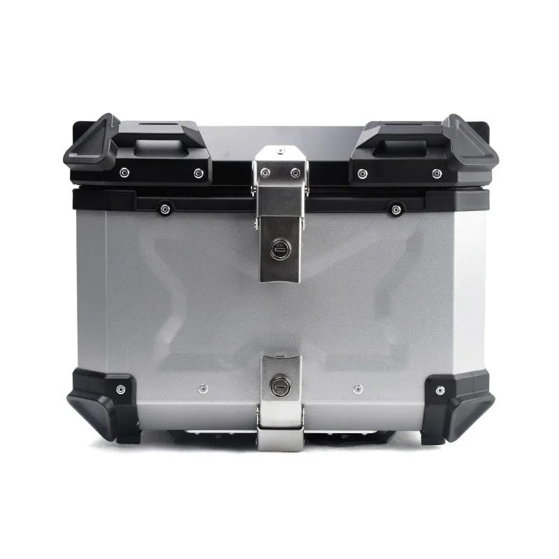 Top case moto aluminium 45L robuste pour voyage et aventure