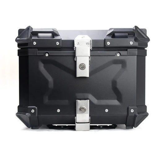 Top case moto noir 55L en aluminium pour motards exigeants