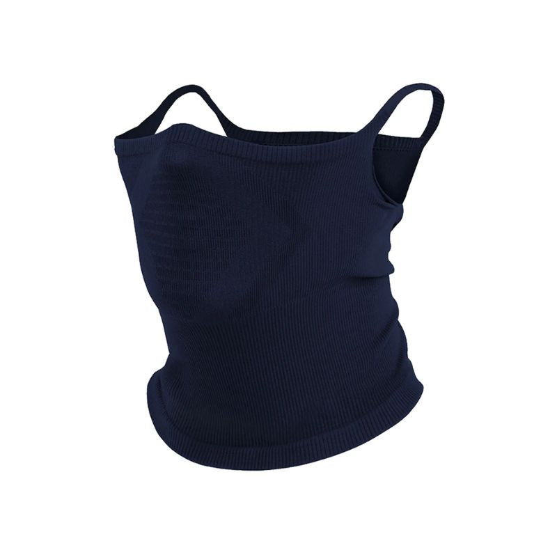 Tour de cou moto bleu marine respirant avec fixation aux oreilles pour motards urbains et tourin