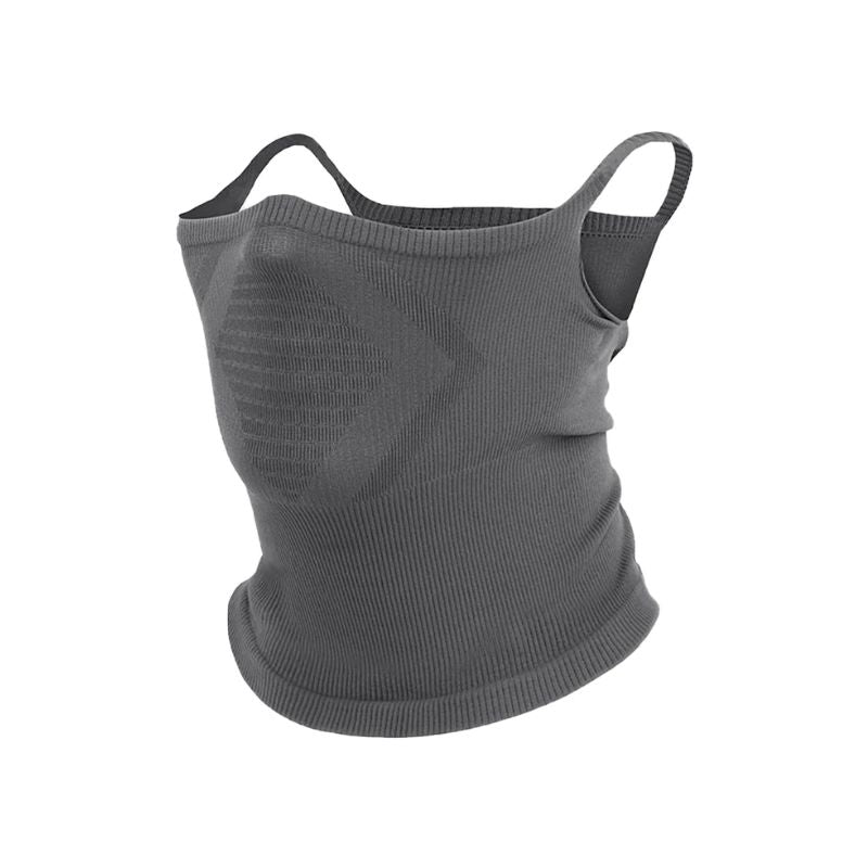 Tour de cou moto gris respirant avec fixation aux oreilles pour motards urbains et tourin