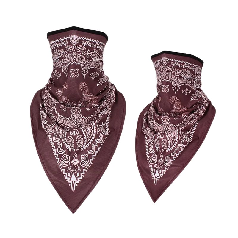 Tour de cou moto bandanas bordeaux coupe-vent respirant lot de 2