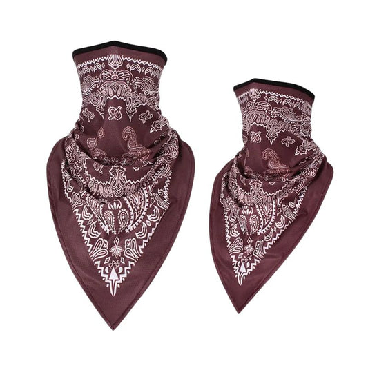Tour de cou moto bandanas bordeaux coupe-vent respirant lot de 2