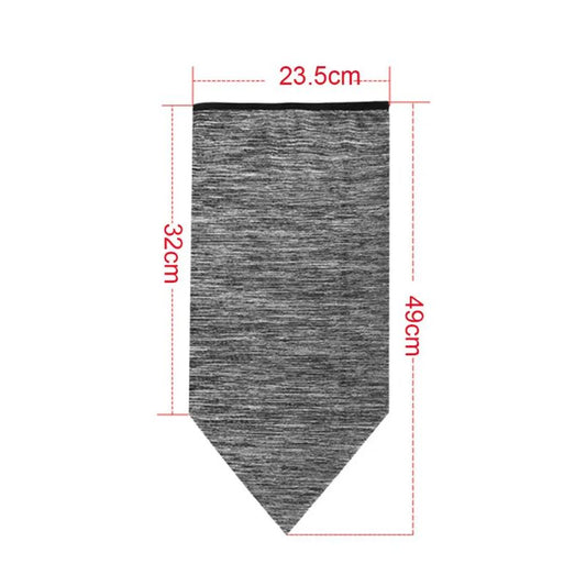 Tour de cou moto gris respirant coupe-vent et anti-poussière en polyester