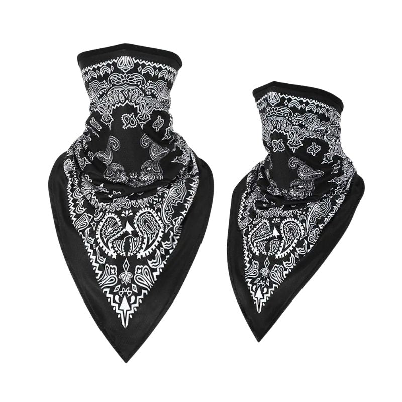 Tour de cou moto bandana noir respirant coupe-vent anti-poussière