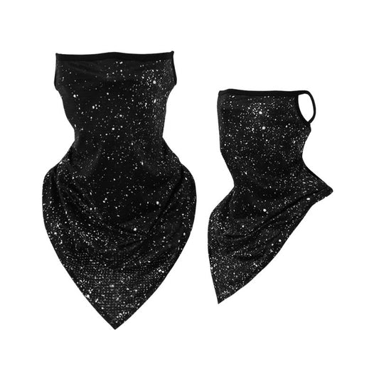 Tour de cou moto ciel étoilé noir fixation oreilles coupe-vent