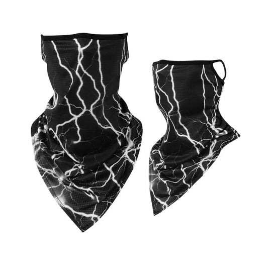 Tour de cou moto éclair orage noir et blanc coupe-vent respirant pour motards