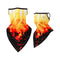 Tour de cou moto flamme rouge et jaune respirant coupe-vent