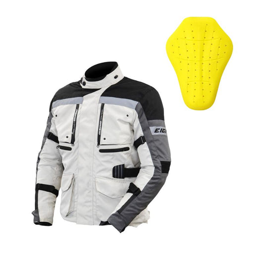 Giacca moto da uomo - Trekk bianca