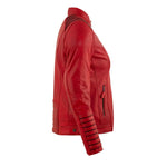 Blouson de moto homologué AA - Rusty Stitches Jacket Amanda rouge - Vignette | Boutique biker