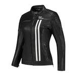 Blouson de moto homologué A - Rusty Stitches Jack Alice noir et blanc - Vignette | Boutique biker