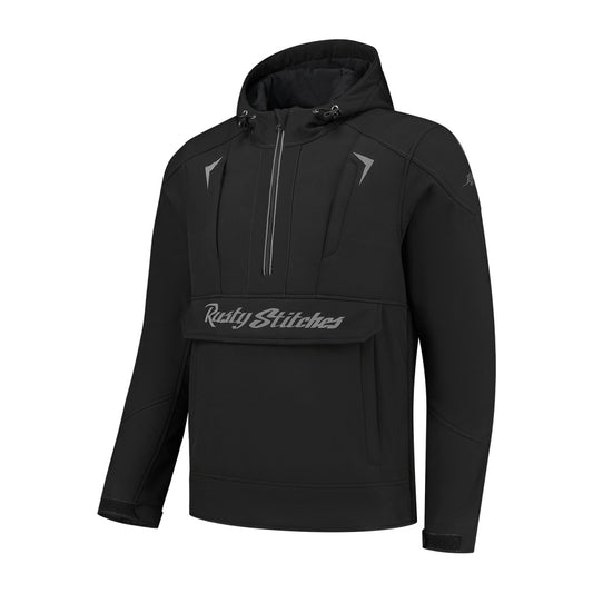 Veste moto homme Rusty Stitches Orlando noire softshell protections CE
