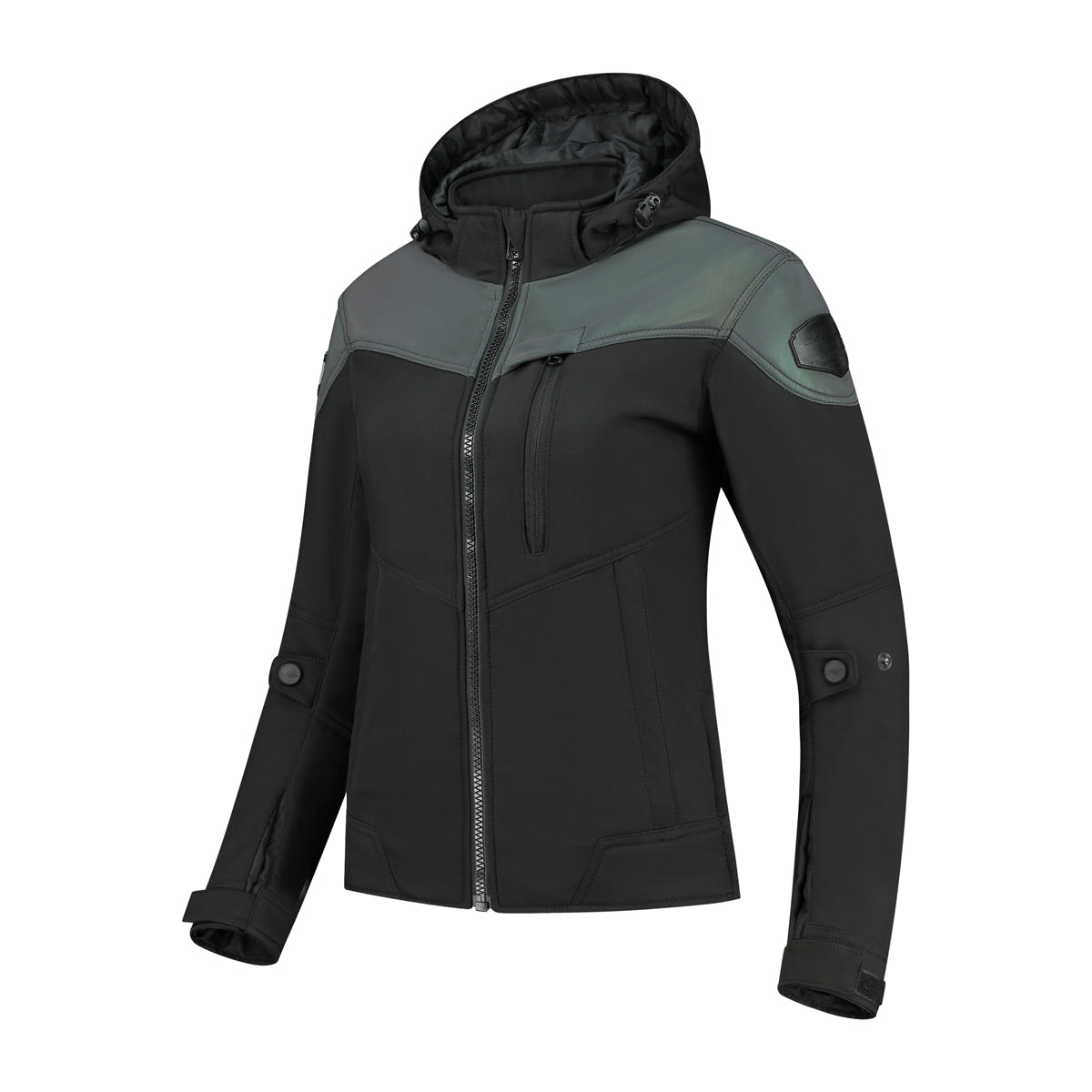 Veste moto femme softshell noire Rusty Stitches Ann avec protections CE