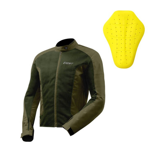 Giacca da moto estiva da uomo - EIGHT Aero khaki