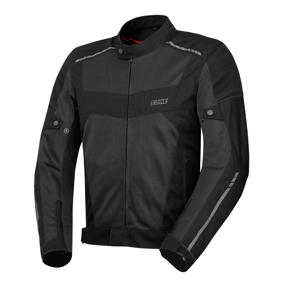 Veste Moto pour Homme ??t?� Noir S-Line R-Cooler