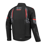 Blouson de moto homologué AA - Rusty Stitches Jack Pete noir et rouge - Vignette | Boutique biker