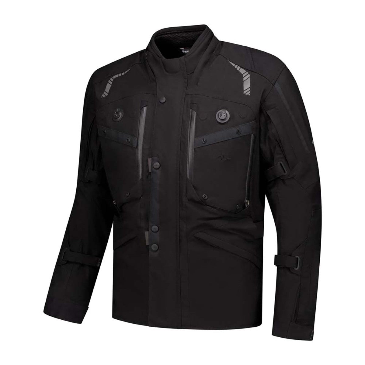 Veste pour moto touring imperméable avec protections CE et doublure thermique noire