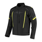 Blouson de moto homologué AA - Rusty Stitches Jack Pete noir et jaune - Vignette | Boutique biker