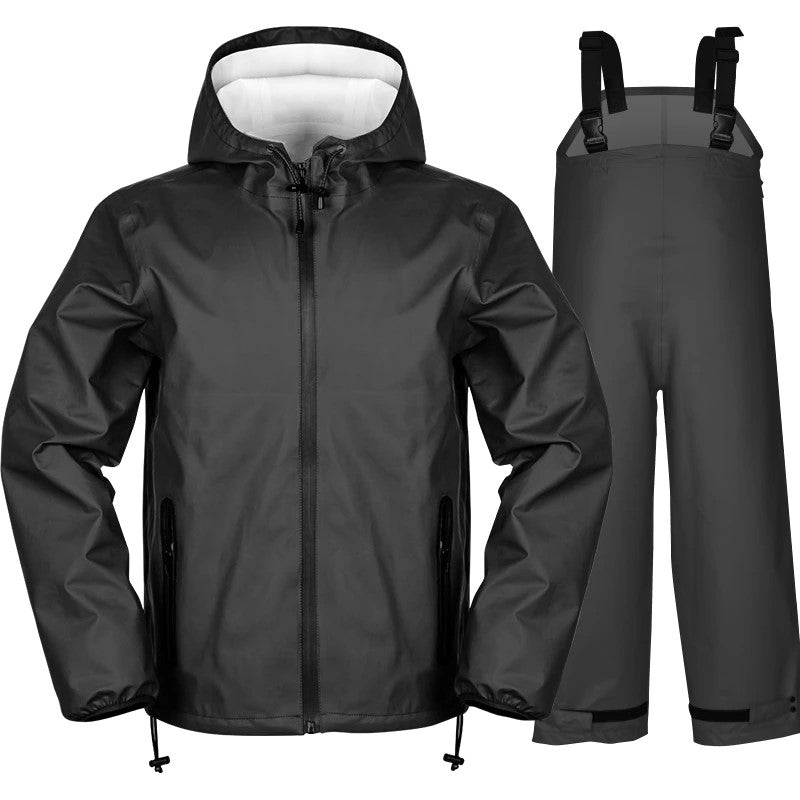 ILM Combinaison Pluie Imperméable Moto Homme-Vêtements de pluie Résistante  à l'usure, 6 Poches, Ensemble de 2 Pièces avec Veste et Pantalon