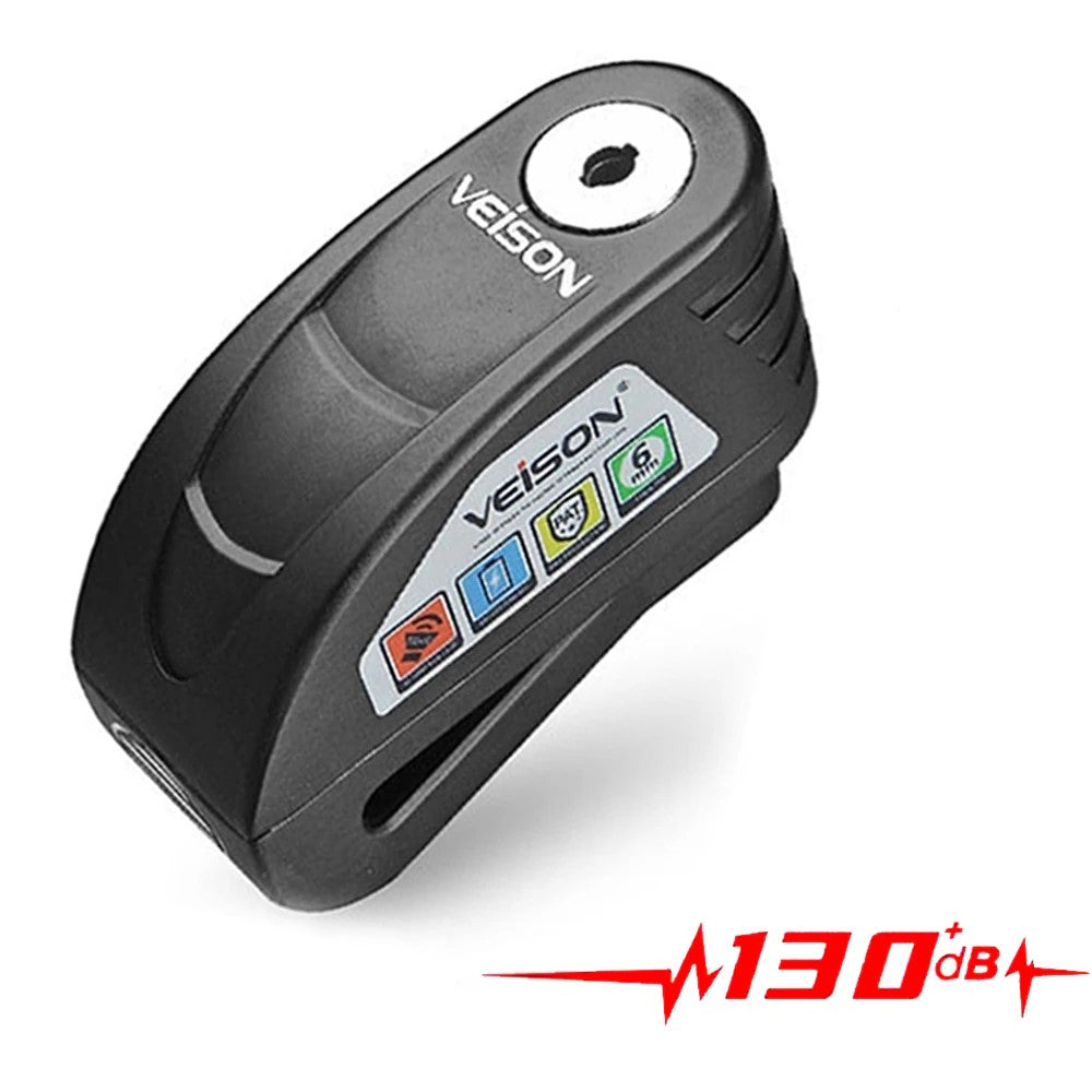 bloque disque antivol veison pour moto et scooter avec alarme 130 db et verrouillage à clé