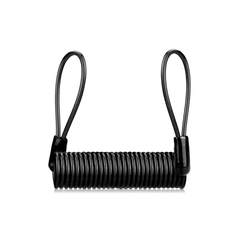 Câble antivol spiralé noir pour moto et scooter léger et compact pour sécurité complémentaire