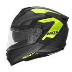 Casque moto Nox™ N304S - Noir mat & Jaune - Vignette | Boutique biker
