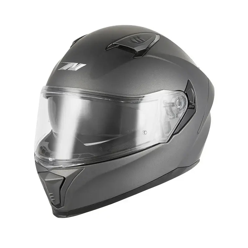 Casque intégral Nox N402 Titanium Mat, ECE 22.06, confort et style motard urbain.