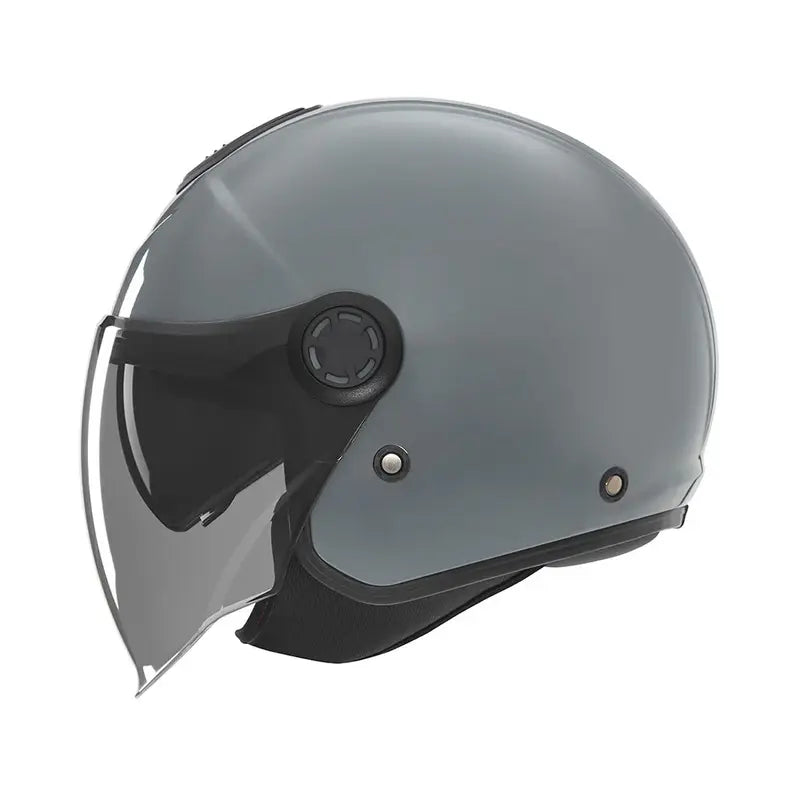 Casque jet Nox N182 gris nardo pour moto ou scooter urbain avec double écran.