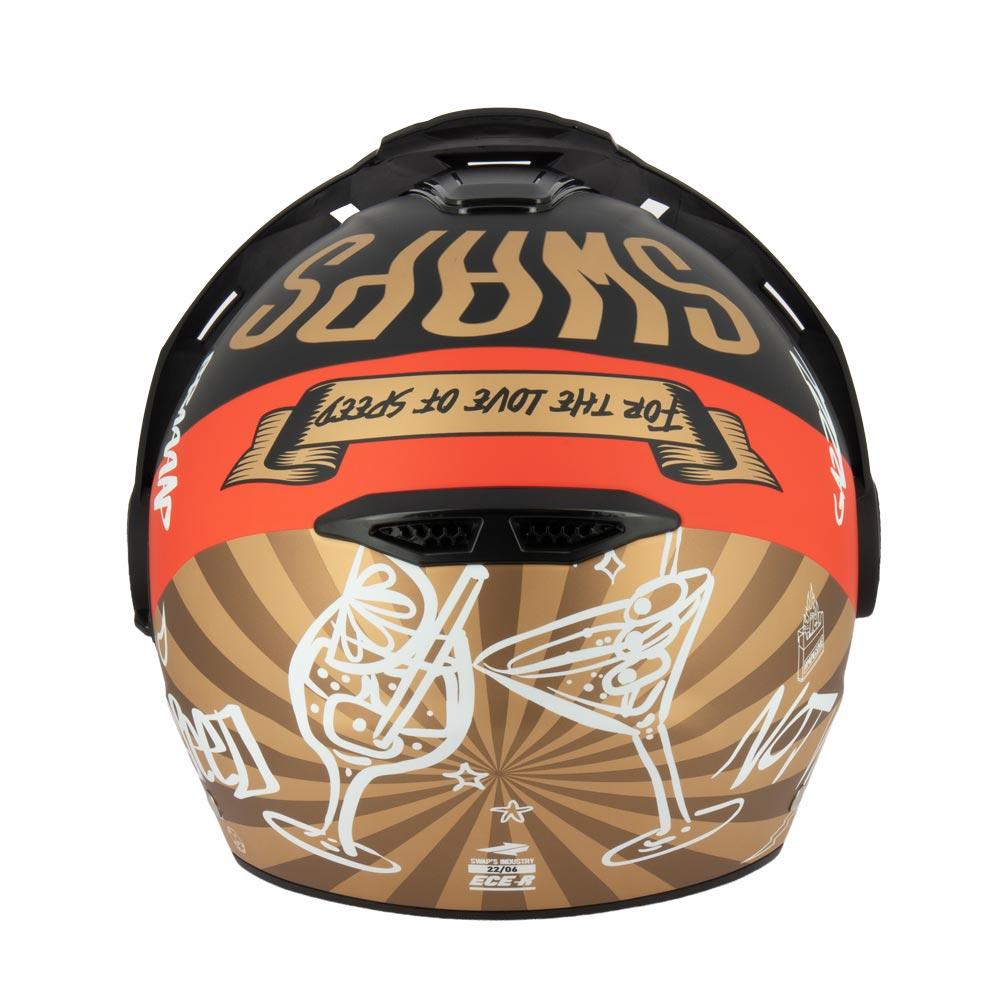 Casque jet trial Swaps S769 Trooper Evo noir et or, vue 5