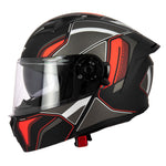 Casque moto modulable double écran - Eight S551 Dual Face noir et rouge - Vignette | Boutique biker