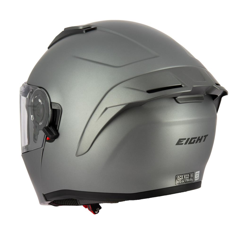 Casque modulable Pinlock ready Eight S551 Dual Face titane