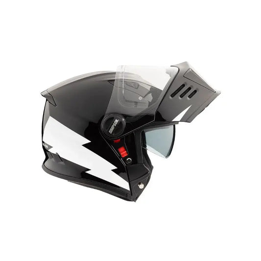 Casco modulare da moto - Darksome nero e bianco