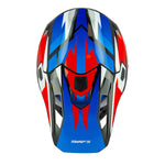 Casque moto cross homologué - Swaps Whip bleu blanc rouge - Vignette | Boutique biker
