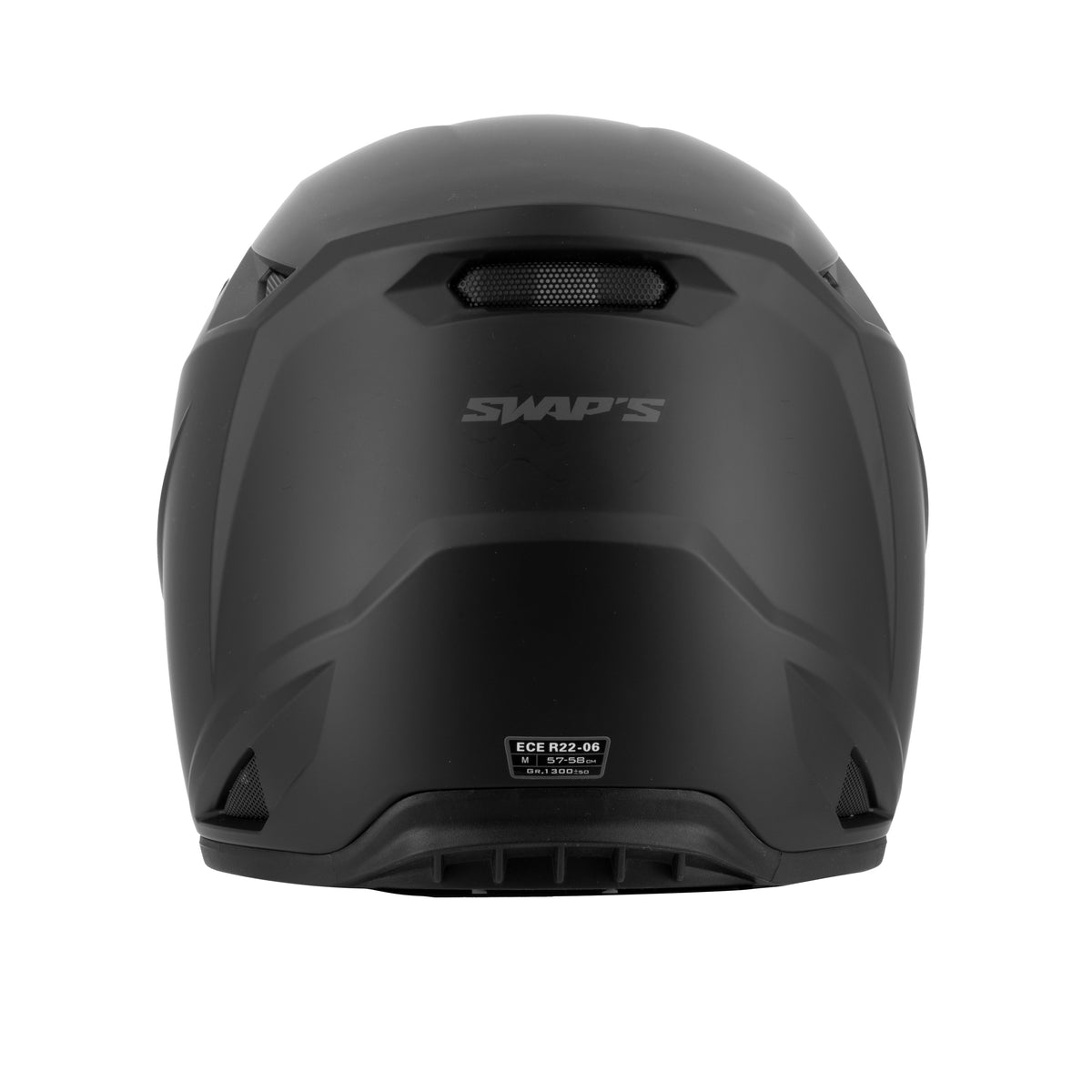 Casque cross noir mat Swaps Whip, vue 4