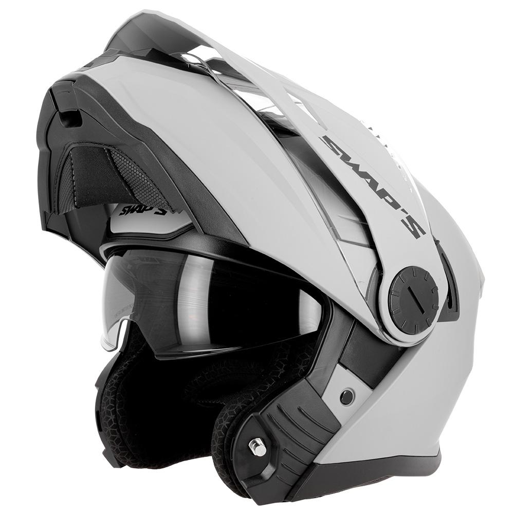 Casque moto enduro modulable Swaps S791 Dune gris mat homologué ECE 22.06