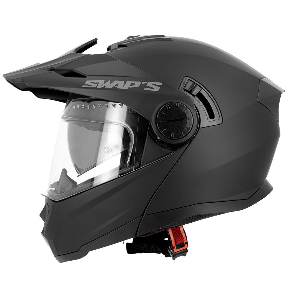 Casque trail modulable Swaps S791 Dune noir mat, vue 3