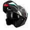 Casque moto modulable Eight S551 Dual Face noir et bleu homologué ECE 22.06