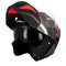 Casque moto modulable Eight S551 Dual Face noir et rouge homologué ECE 22.06