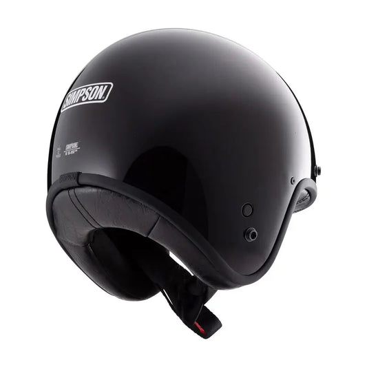 Casque jet moto - Chopper noir brillant
